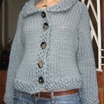 photo tricot modèle tricot gilet grosse laine 6