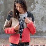 photo tricot modèle tricot gilet jacquard femme 18