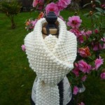 photo tricot modèle tricoter point de riz une écharpe 15