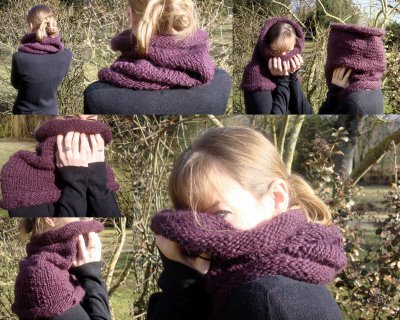 photo tricot modèle tricoter tour de cou circulaires 3